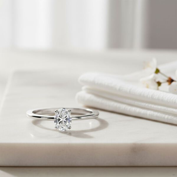 LUXURIANT VS-EF Labor Oval Diamant Ring - 0,52 ct. image number 1