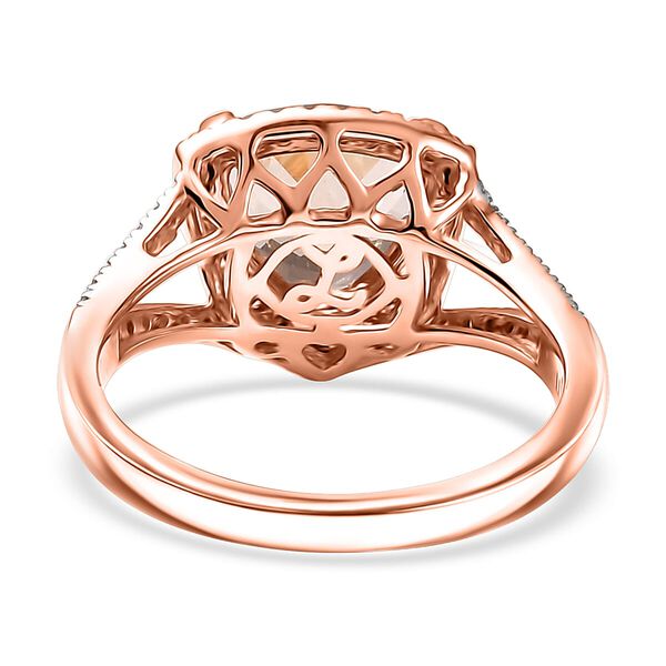 LUXORO AAA Morganit, Wei&szlig;er Diamant Ring 417 Gold (Gr&ouml;&szlig;e 19.00) ca. 3,28 ct image number 3