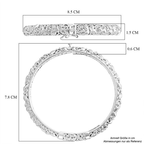 D'Joy Royal Bali - 925 Silber 19cm Armreif, Schmetterling image number 6