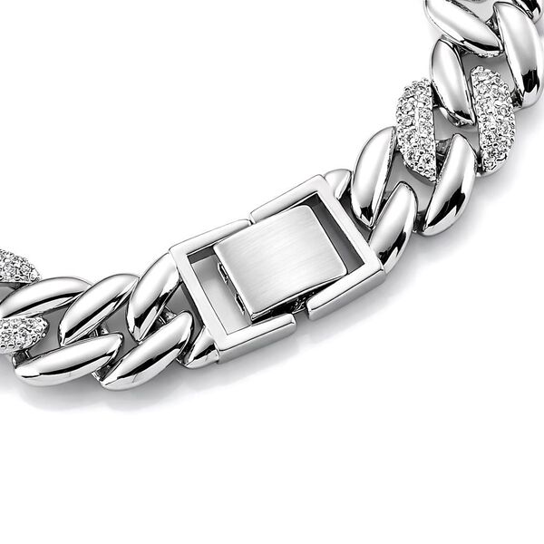 Wei&szlig;er Zirkonia Armband ca. 18.5 cm Nickelfreies Messing image number 5