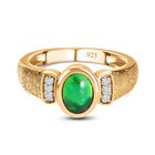AA grüner, äthiopischer Welo Opal und Zirkon-Ring - 0,79 ct. image number 0