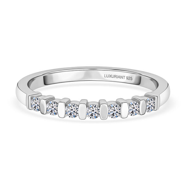 LUXURIANT SI-GH Labor Diamant Ring, 925 Silber rhodiniert - 0,20 ct.