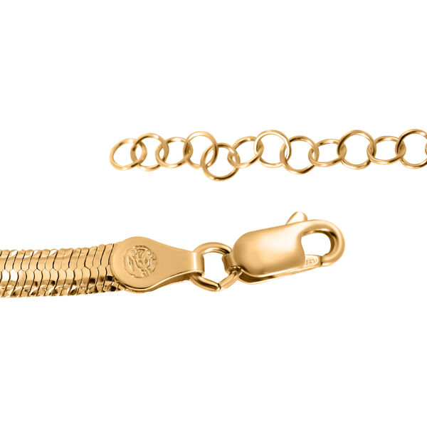 Fischgrätenkette 45 cm in vergoldetem 925 Silber image number 2