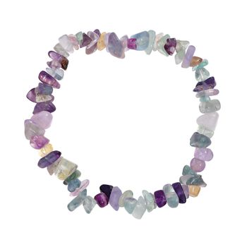 4er-Set - Flexible Prehnit, mehrfarbige Fluorit, Schneeflocken Glasachat und Lapislazuli-Armb&auml;nder - 325 ct.