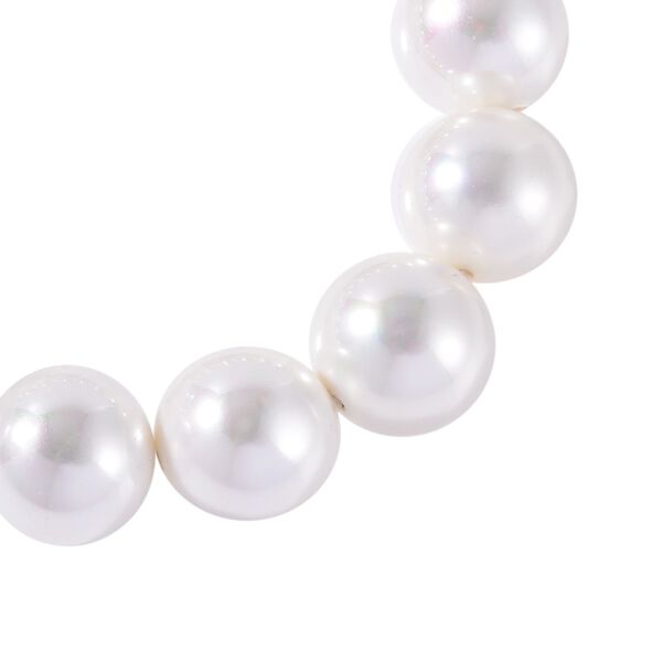 Weiße Muschelkernperle Armband, 18 cm image number 3