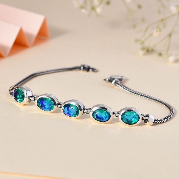 Pfau Triplett Quarz Armband ca. 19 cm 925 Silber ca. 4,23 ct image number 2