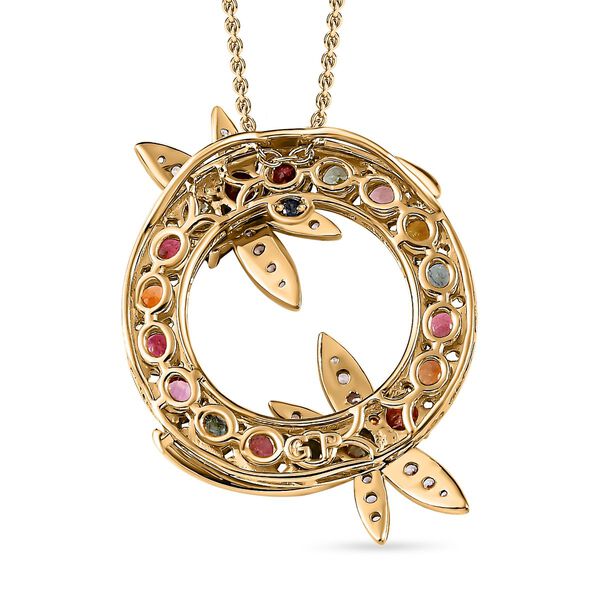GP Italian Garden Kollektion - AA Mehrfarbiger-Turmalin und Citrin Anhänger mit Kette, ca. 4,15 ct. image number 4