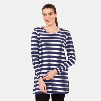 TAMSY - Damen Bluse, Gr&ouml;&szlig;e 40, Blau