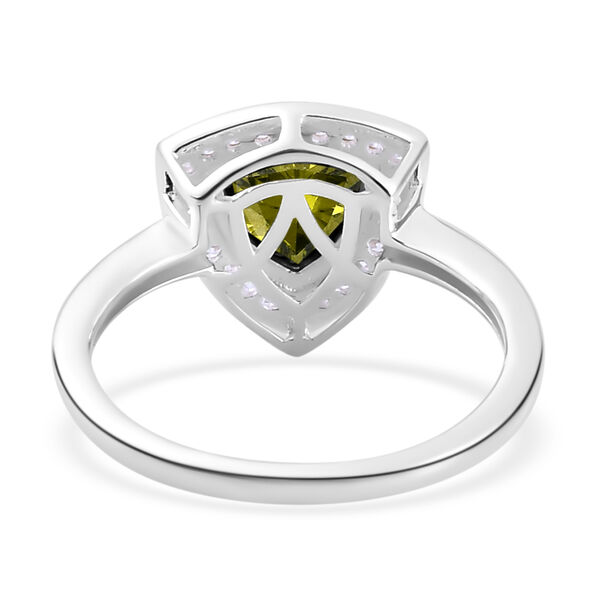 LUSTRO STELLA - Peridot Zirkonia und wei&szlig;er Zirkonia-Ring, 925 Silber  ca. 1,46 ct image number 6