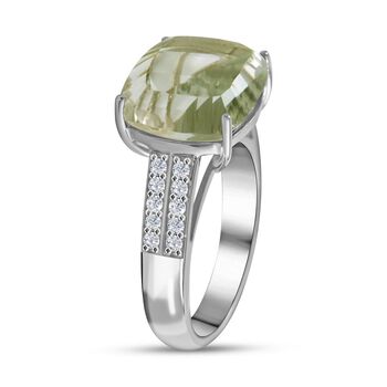 Prasiolith und Zirkon Cocktail Ring - 9,17 ct.