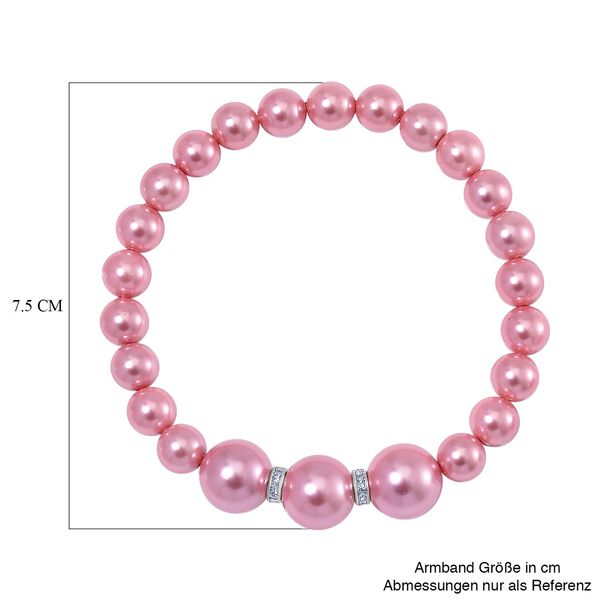 Rosa Muschelkernperle Schmuckset image number 5