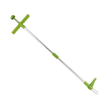 Unkrautentferner in mit verzinkten Eisenn&auml;geln und Aluminiumrohr, Gr&ouml;&szlig;e: 100 cm x 1,9 cm, gr&uuml;n