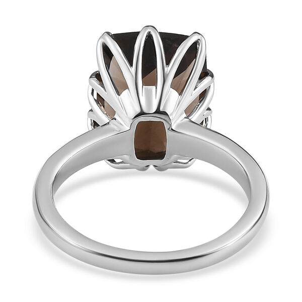 Rauchquarz Ring, 925 Silber platiniert, ca. 6,25 ct image number 5