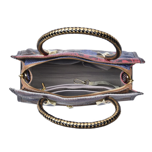 2er-Set Crossbody Tasche und Clutch aus 100% echtem Leder, Gr&ouml;&szlig;e 33x11x21,5 cm und 14x10x3,81 cm, rot und blau image number 6