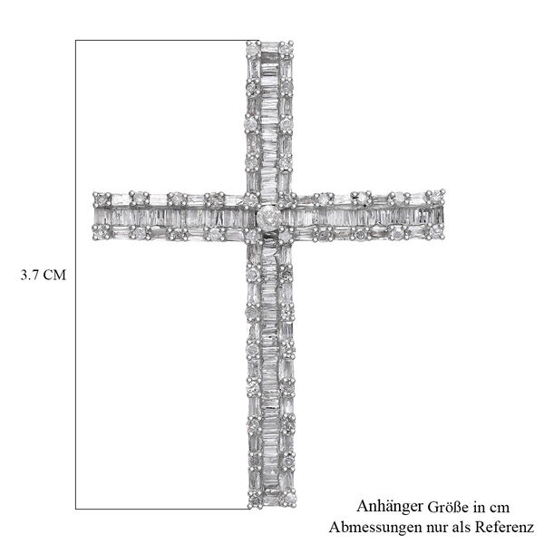 Diamant Anhänger, 925 Silber Gelbgold Vermeil - 1 ct. image number 5