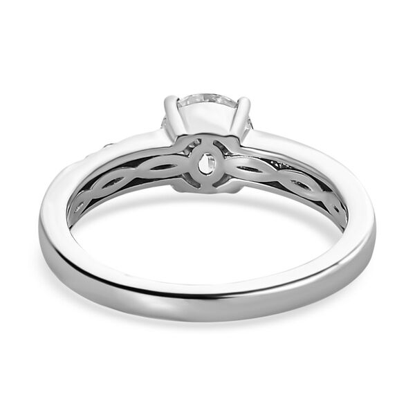 Moissanit Ring, 925 Silber platiniert, ca. 0.83 ct image number 5