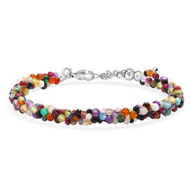 EVER TRUE Mehrfarbig Edelsteine Armband ca. 19 cm Edelstahl ca. 50,00 ct.