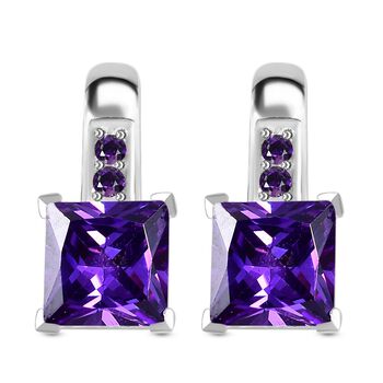 LUSTRO STELLA - Blauer Zirkonia Ohrringe 925 Silber