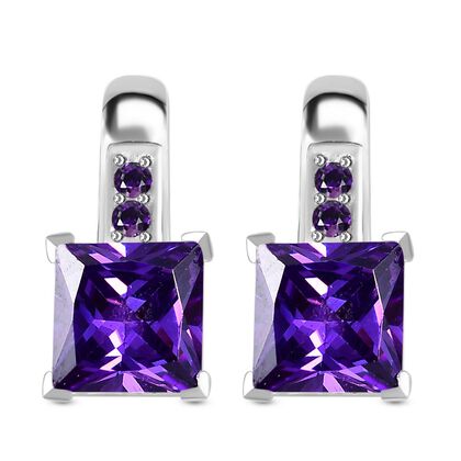 LUSTRO STELLA - Blauer Zirkonia Ohrringe 925 Silber