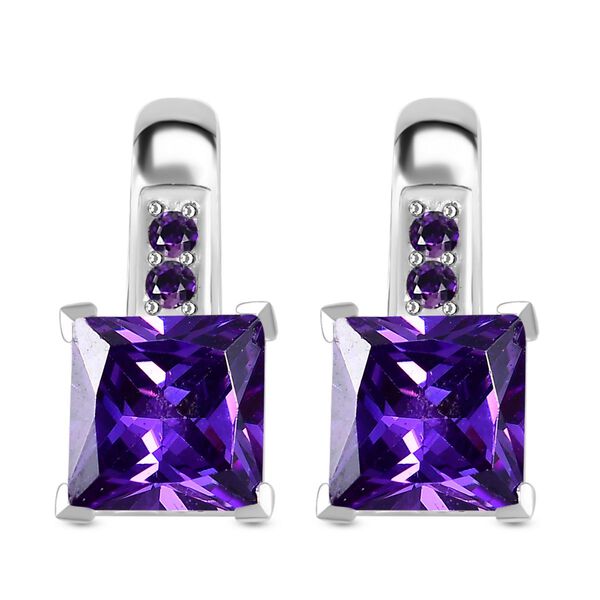 LUSTRO STELLA - Blauer Zirkonia Ohrringe 925 Silber