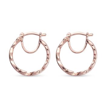 Creolen 925 Silber Ros&eacute;gold