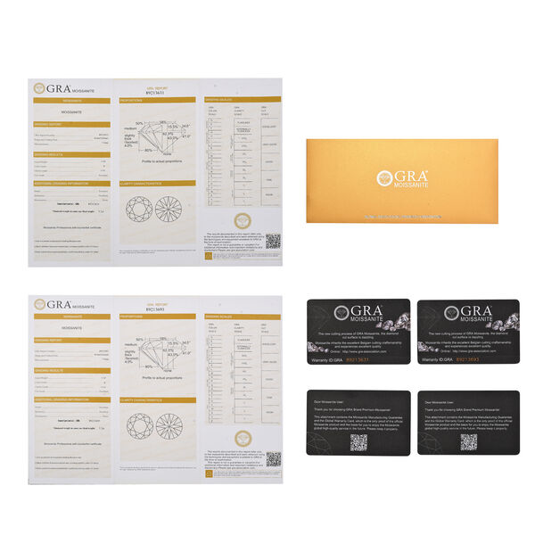 Moissanit Ohrringe 925 Silber Ros&eacute;gold Vermeil ca. 2.29 ct image number 7