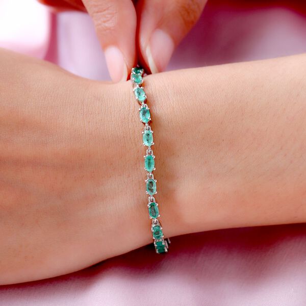Kagem sambisches Smaragd Armband in Silber, 4,50 ct. image number 3