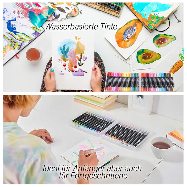 Malset mit 80 Wasserfarben image number 3