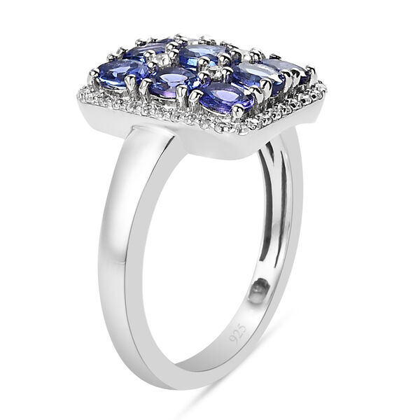 AAA Tansanit und Zirkon Cluster Ring - 2,33 ct. image number 4