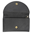 Sukriti 100% Leder: handbemalte Brieftasche mit RFID Schutz, Mandala Schwarz image number 4