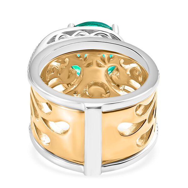 2er-Set- Zweifarbige Pfau Triplett Quarz Ringe - 4,13 ct. image number 7