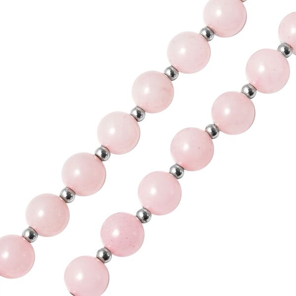 Rosenquarz-Halskette in Silberton, 180,00 ct. image number 4