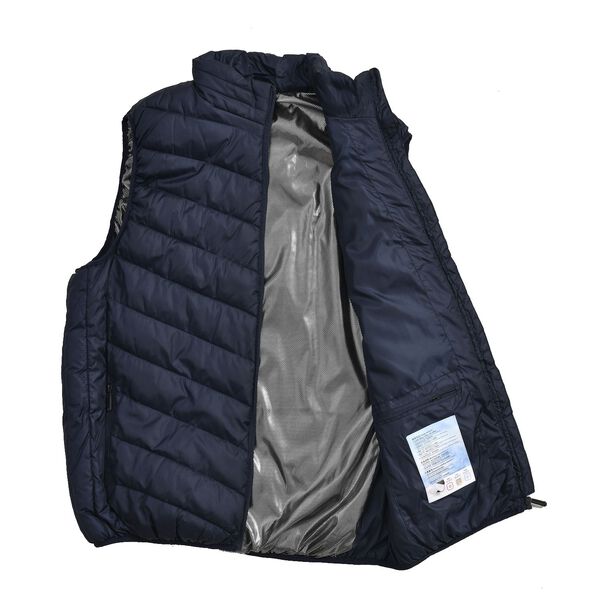 Beheizbare Weste mit 4 Heizzonen, inkl 5000Mah Solar Powerbank, Dunkelblau image number 3