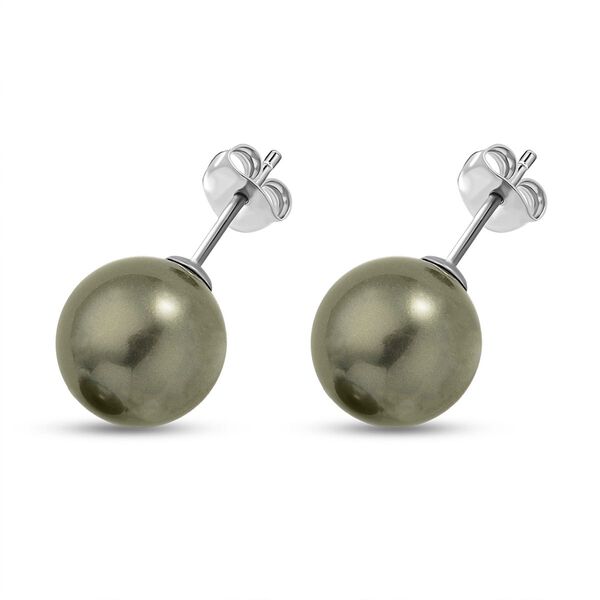 2er Set, Grüne Muschelperlen-Anhänger mit 50 cm Kette und Ohrringe- 45 Ct. image number 6