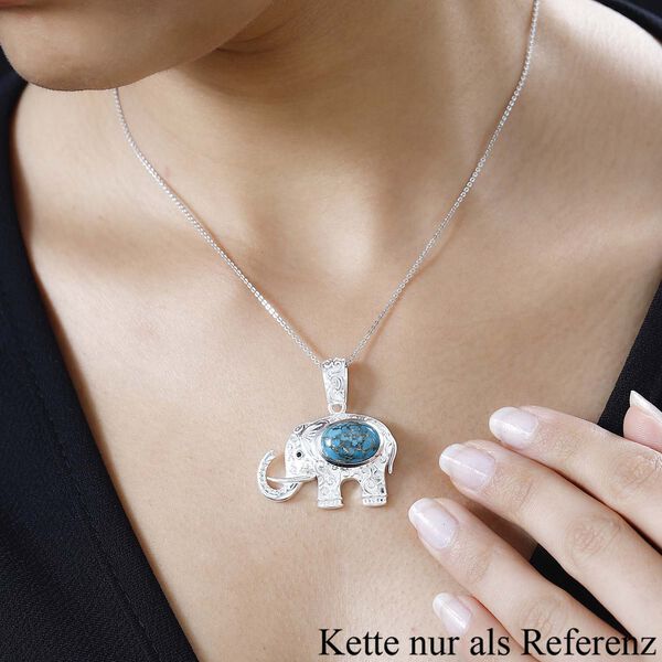 AAA blauer Mojave Türkis und schwarzer Spinell-Anhänger - 7,48 ct. image number 3