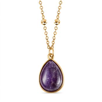 Zweifarbiger Amethyst Anh&auml;nger mit Kette, ca. 15.00 ct