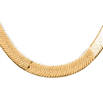 Chunky Fischgr&auml;t-Halskette in vergoldetem Silber