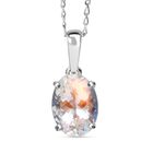 RHAPSODY - SELTENSTE AAAA Natürlicher Malagasy Mondstein Anhänger mit Kette, 950 Platin ca. 4.00 ct