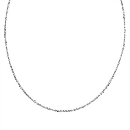 Italienische Brillantina Ankerkette, 925 Silber rhodiniert, ca. 60 cm, ca. 2,34g