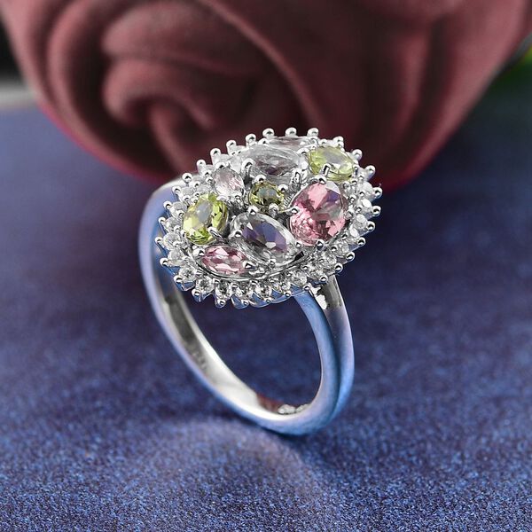 D'Joy AAA Multi-Calabar-Turmalin und Zirkon Ring - 1,91 ct. image number 1