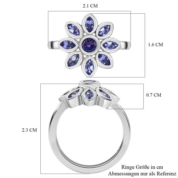 AA Tansanit Ring - 0,96 ct. image number 7
