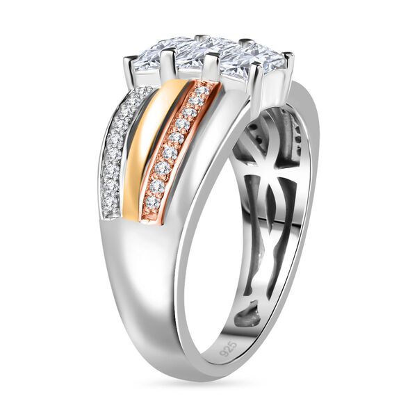 Moissanit Tricolor Ring, ca. 1,11 ct image number 6