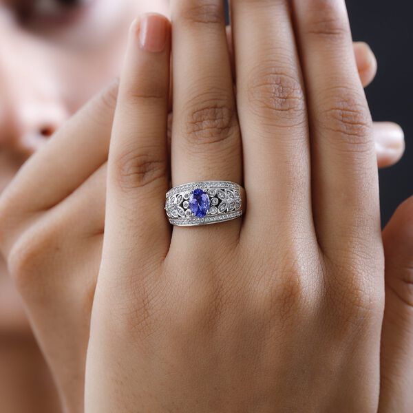 AA Tansanit und Zirkon Ring - 1,66 ct. image number 2