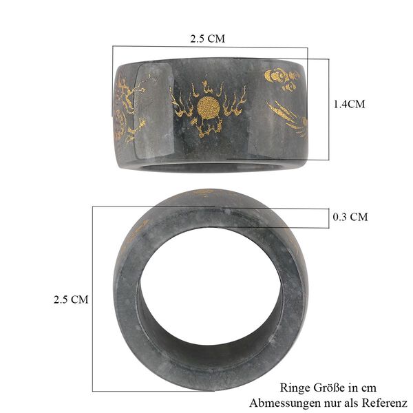 EXTREM SELTEN - Natürlicher Olmek Jadeit Ring 19 cm ca. 35.00 ct (Größe 18.00) image number 7