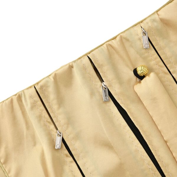Schmuckorganizer aus Satin mit Stickerei und 5 Premium-Poliert&uuml;chern, 20x9cm, Gold image number 8