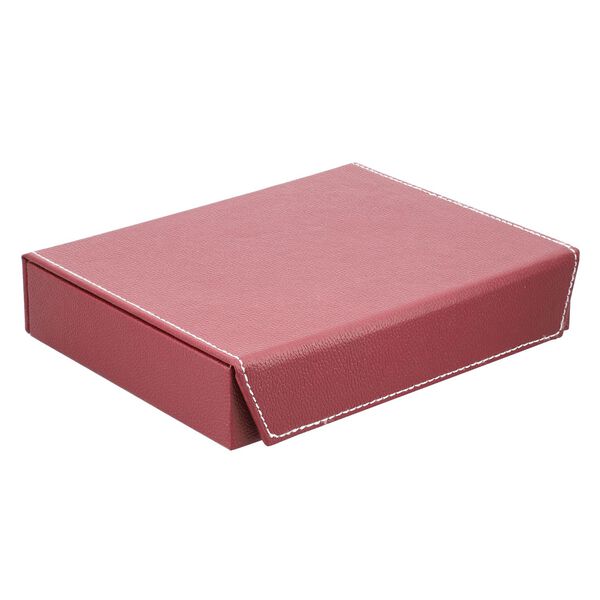 &Ouml;ko-Kunstleder-Ring-Organizer mit Rollenablage, Rot