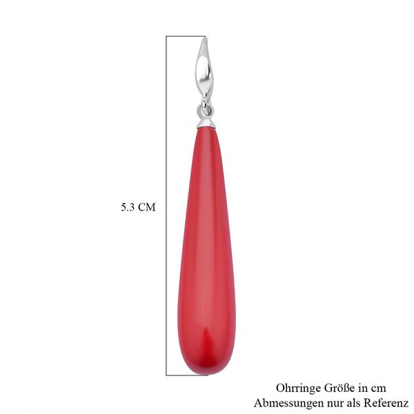 Korallefarbe Muschelperle Ohrringe 925 Silber rhodiniert image number 5