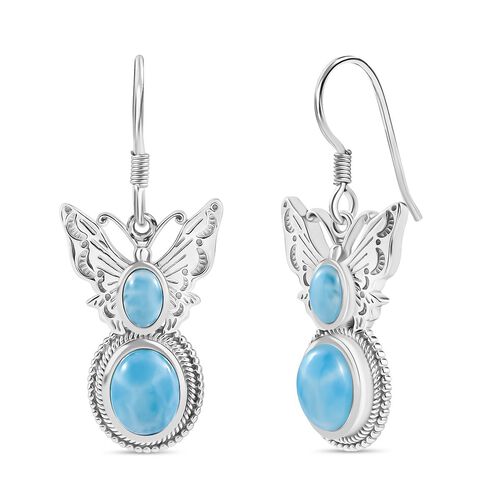 D’joy AAA Larimar Ohrringe 925 Silber rhodiniert ca. 6.03 ct image number 0