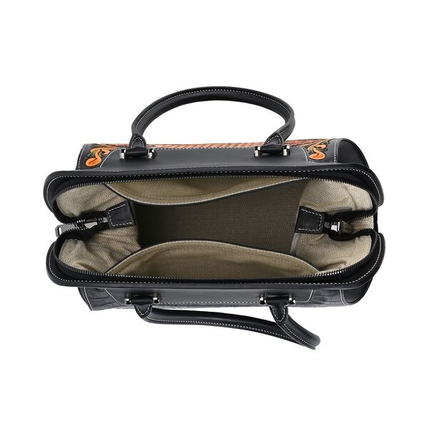 Grand Pelle  - Echtleder Handtasche, 28 x 25 x 15 cm, schwarz image number 11