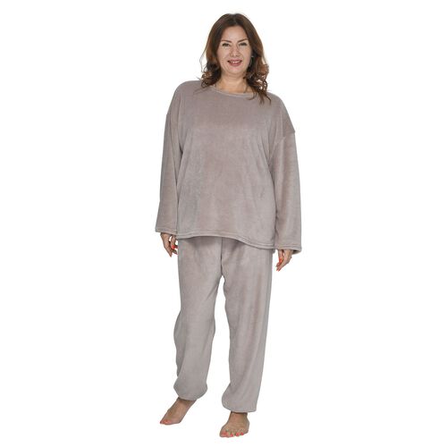 Flauschiger Hausanzug, One Size, Creme image number 0